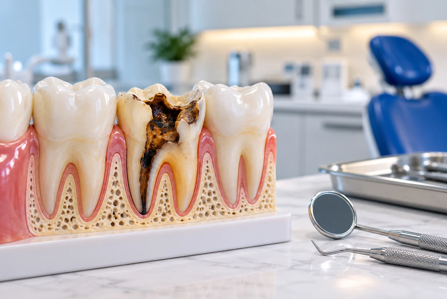 A tooth is badly broken, severely decayed or cannot be predictably restored